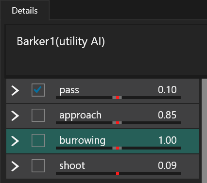 The selected behavior had score = 1.0