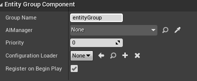 An example of EntityGroupComponent details panel