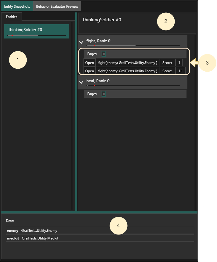 utility debugger entity snapshots