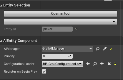 AIEntityComponent Inspector