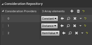 An example of ConsiderationRepository details panel