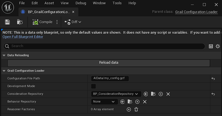 Grail configuration loader with consideration repository